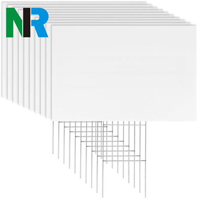 Κενό 18x24 πινακίδες εκστρατείας γκαζόν πλαστικά σημάδια PVC ναυπηγείων, σημάδια ναυπηγείων 18x24 με H-stakes